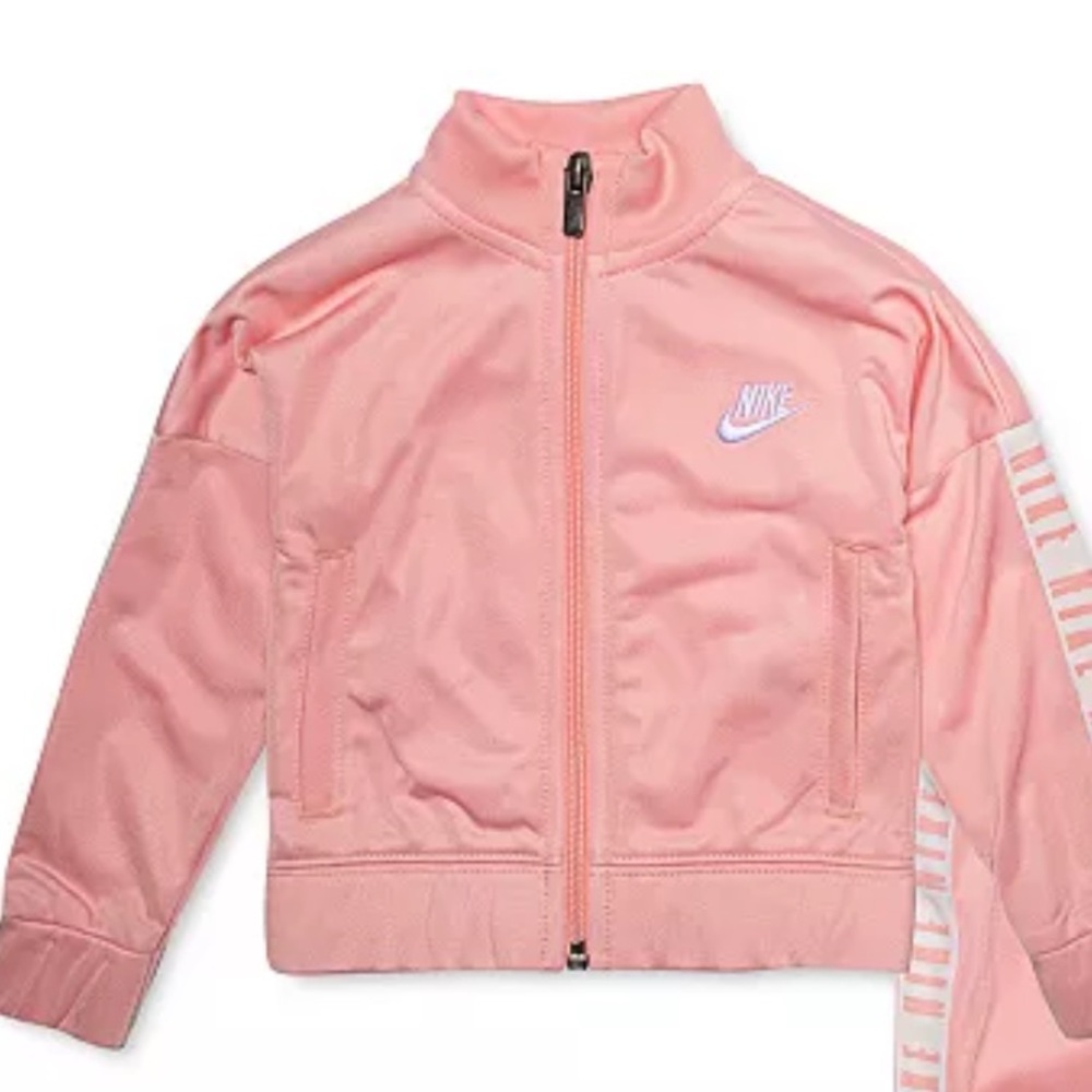 Nike Baby Girls Light Pink Tracksuit Jacket  & T Shirt Size 18 Month Infant